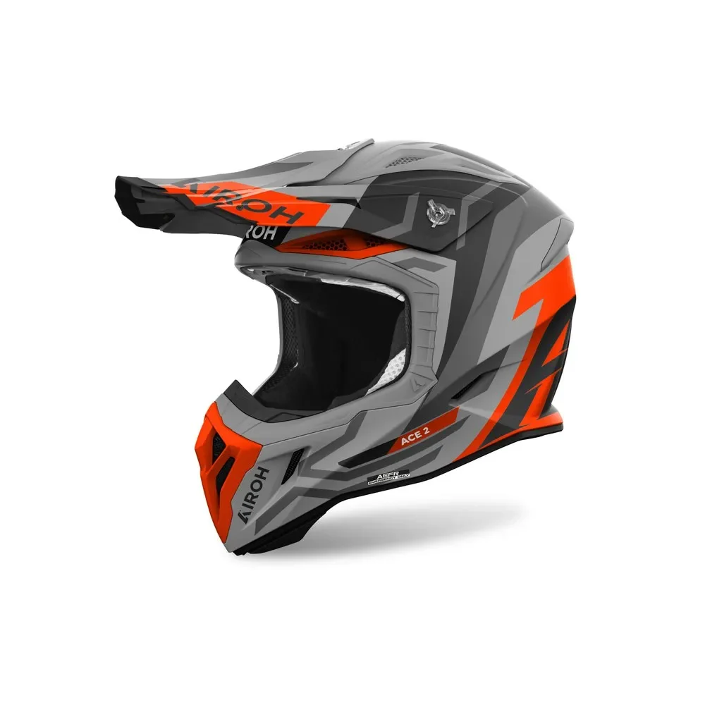 Capacete Airoh Aviator Ace 2 Ground Laranja Fosco - Spinelli Motos